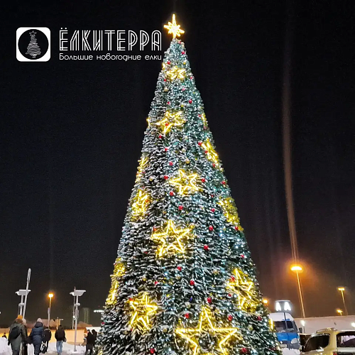 Искусственная уличная елка 6 метров с комплектом оформления Звезды